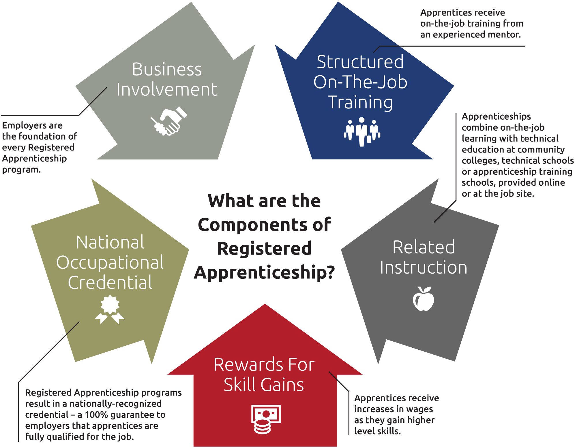 graphic of the Components of a Registered Apprenticeship